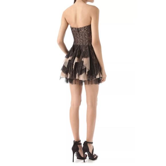 BCBG Maxazria lace corset bustier strapless party dress whimsy goth dark fairy 2 - Picture 2 of 4